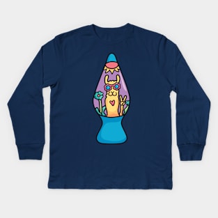 Psychedelic Llama Lamp Kids Long Sleeve T-Shirt